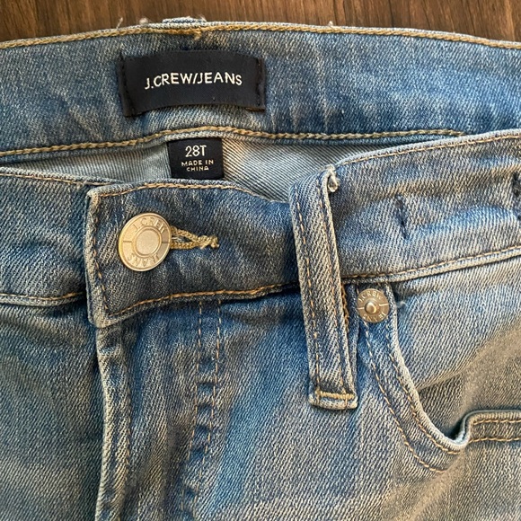 J. Crew TALL Toothpick Jeans with Pale Pink Satin Piping high rise - Picture 5 of 6